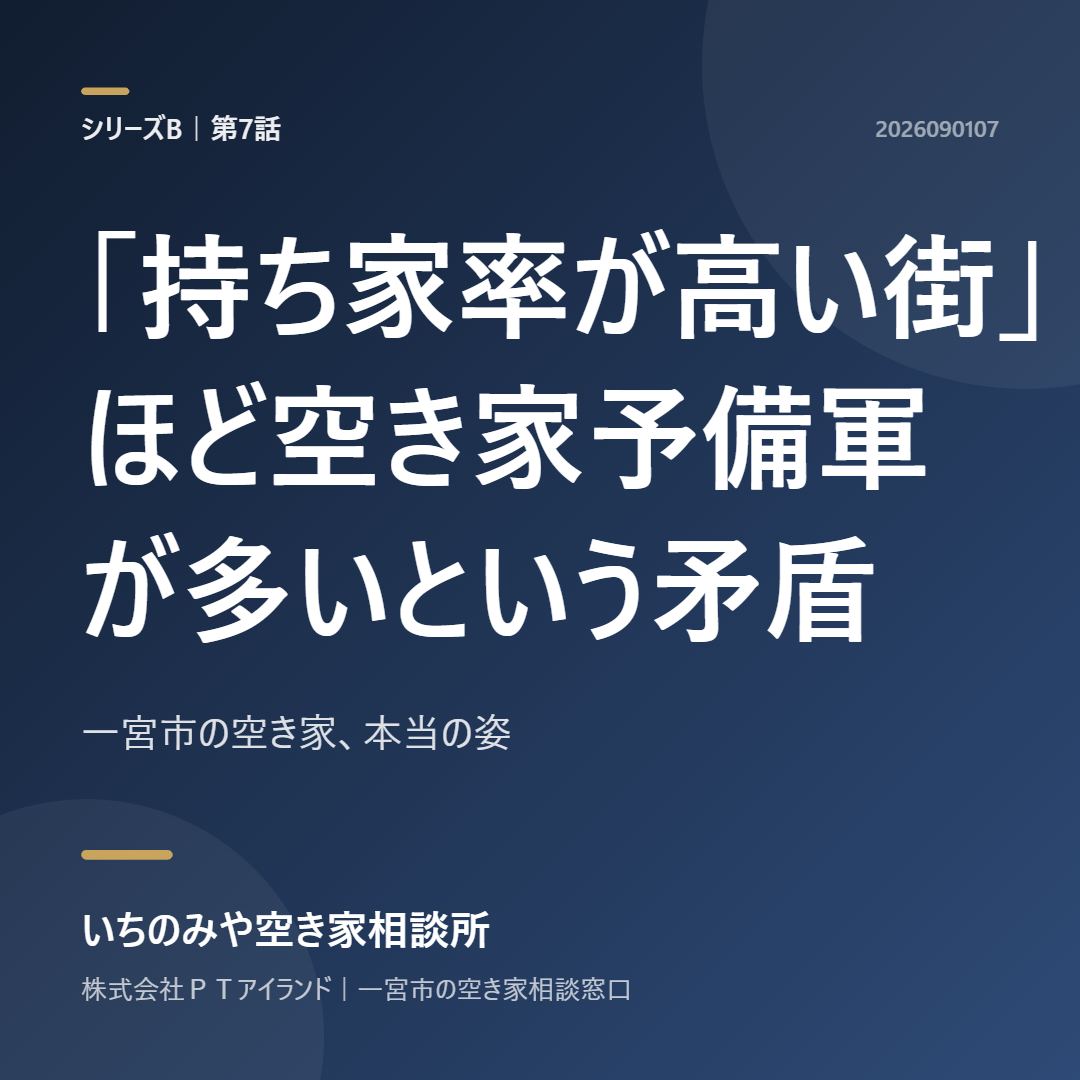 第7話「「持ち家率が高い街」ほど空き家予備軍が多いという矛盾」
